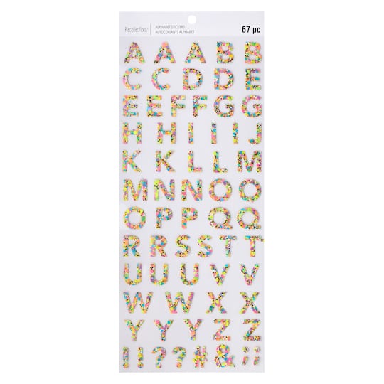 12 Pack: Bright Confetti Alphabet Stickers by Recollections™